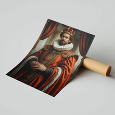 Framed portrait of a king in Królewski portret młodego mężczyzny product