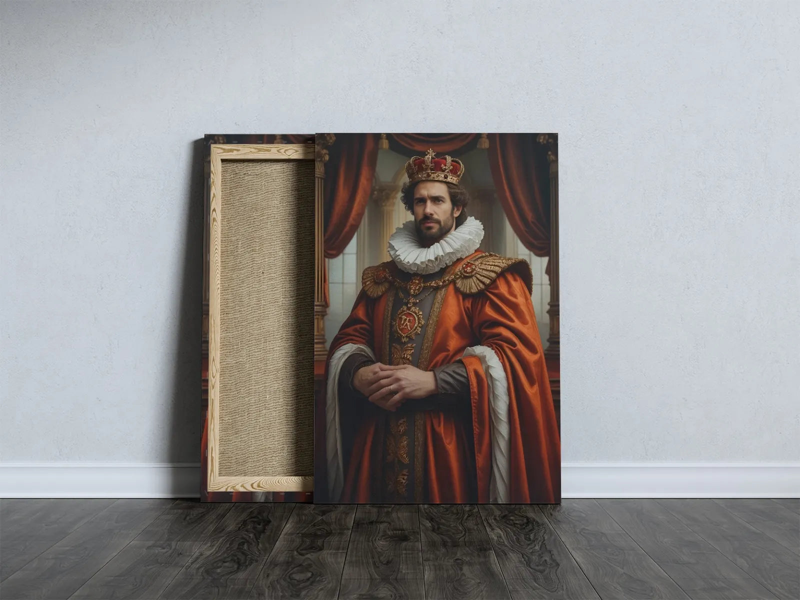 Canvas print of a king in Królewski portret młodego mężczyzny design