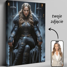 Personalizowany portret fantasy na płótnie Królowa Północy