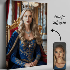 Personalizowany portret królewski na płótnie Księżniczka Aleksa