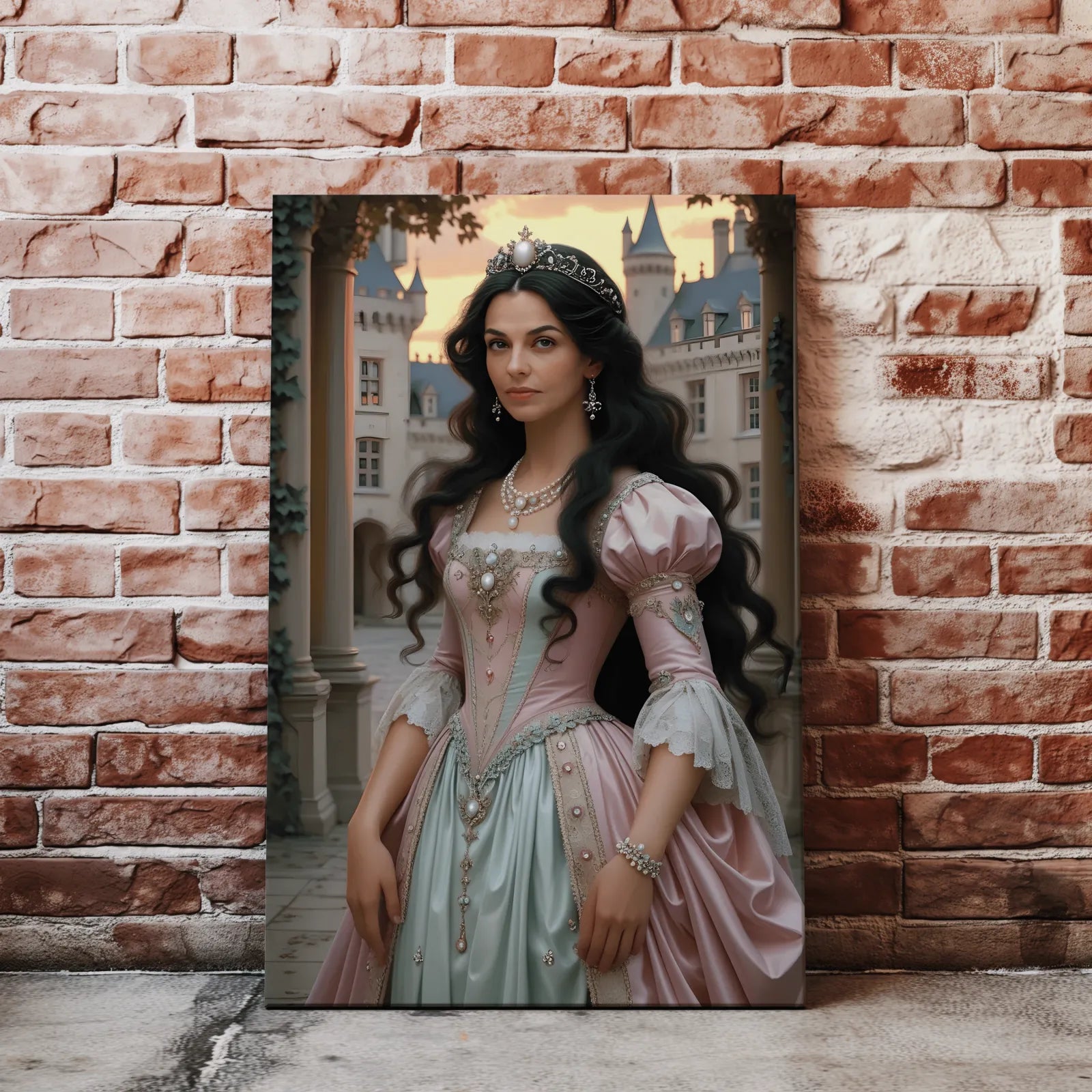Portret księżniczki na płótnie Księżniczka Dworu jako elegancka dekoracja wnętrza