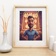 Karykatura ze zdjęcia – gracz kasynowy