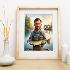 Rybak z Trofeum – Portret nad Jeziorem z Cyfrą