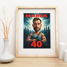 Portret karykatura Rambo ze zdjęcia