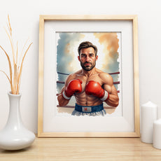Portret Boksera – Realistyczna Karykatura w Ringu