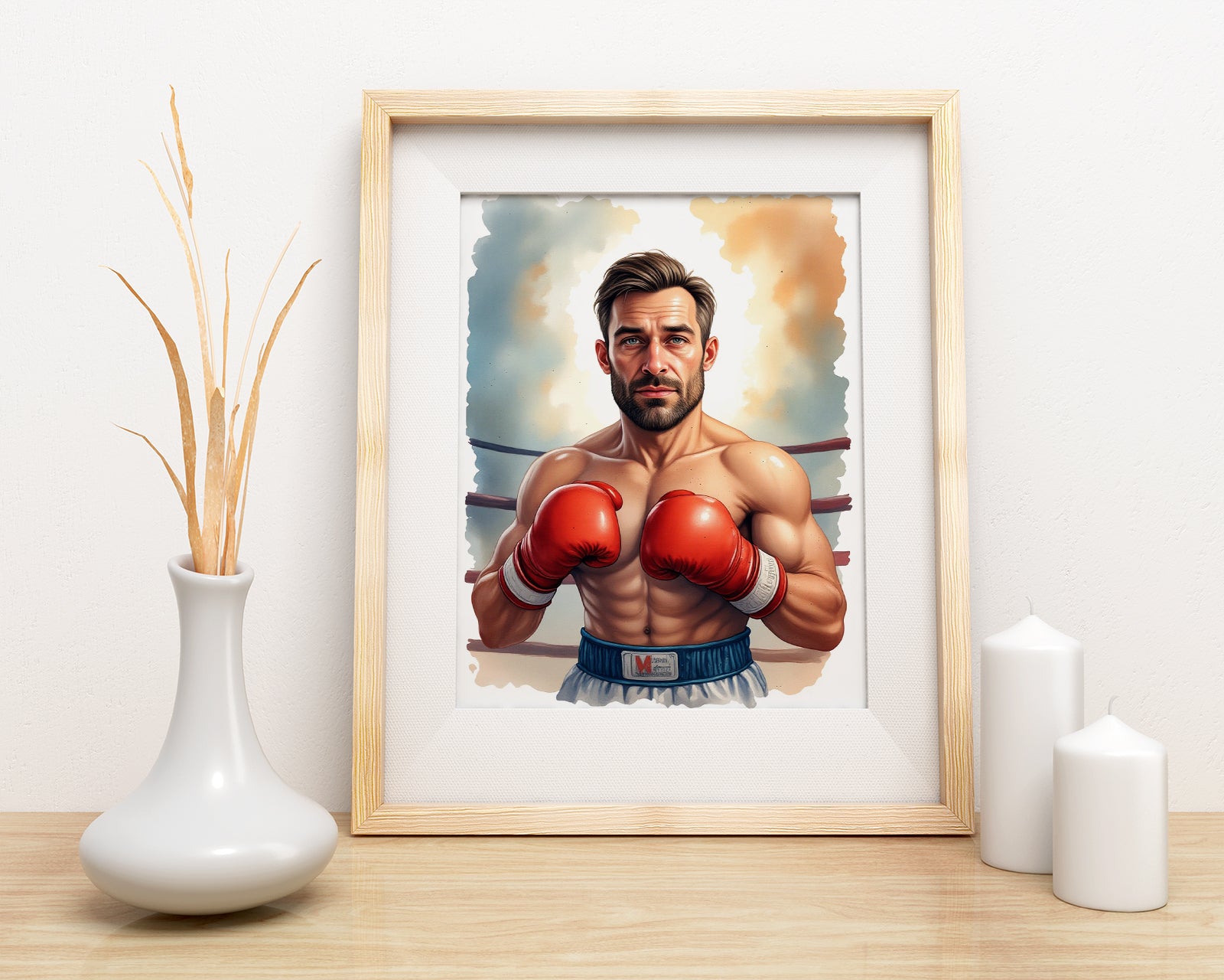 Portret Boksera – Realistyczna Karykatura w Ringu