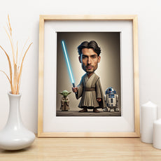 Pomysł na prezent dla fana Star Wars – karykatura Jedi