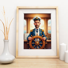 Portret karykatura kapitana