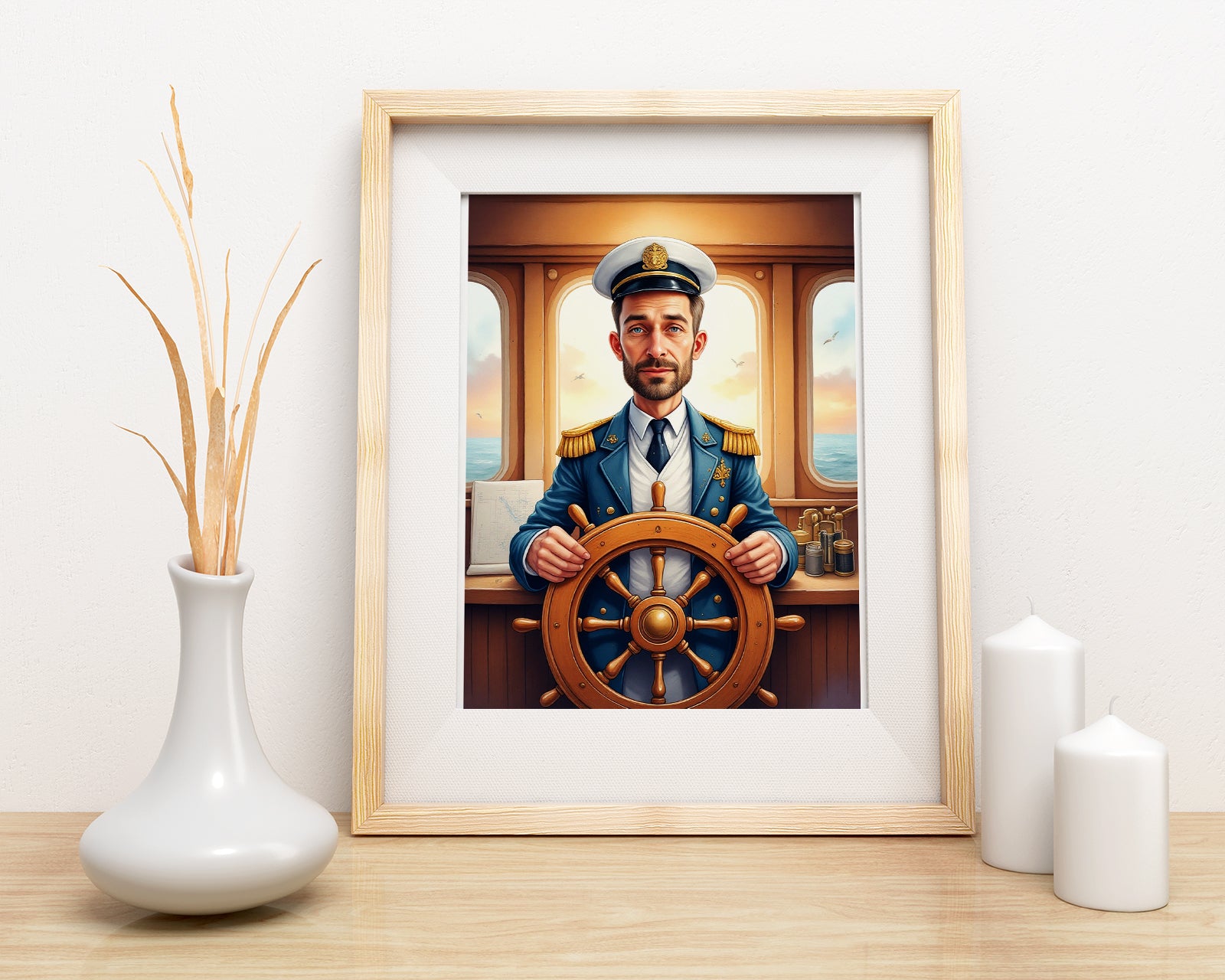 Portret karykatura kapitana