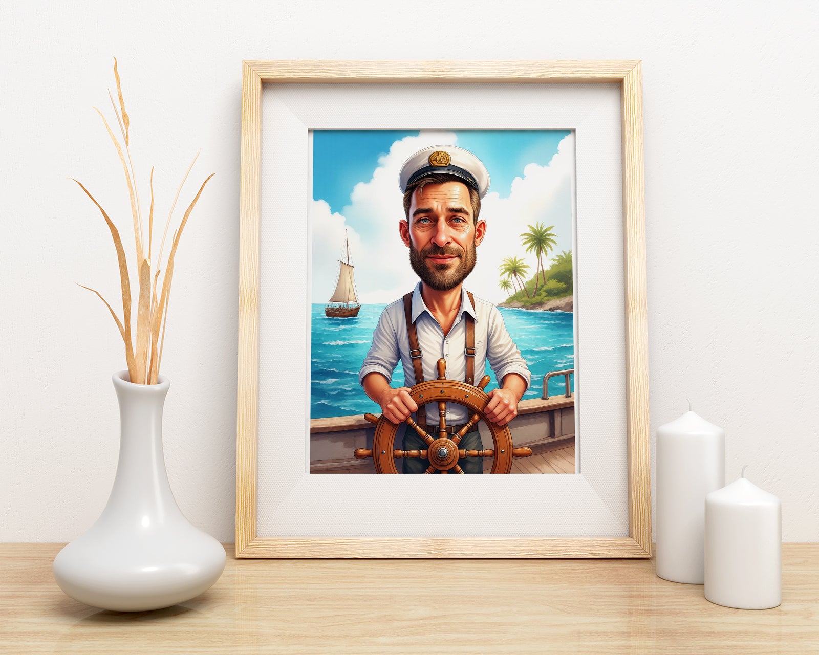 Karykatura marynarza ze zdjęcia