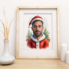 Portret mężczyzny jako Mikołaj - prezent na święta