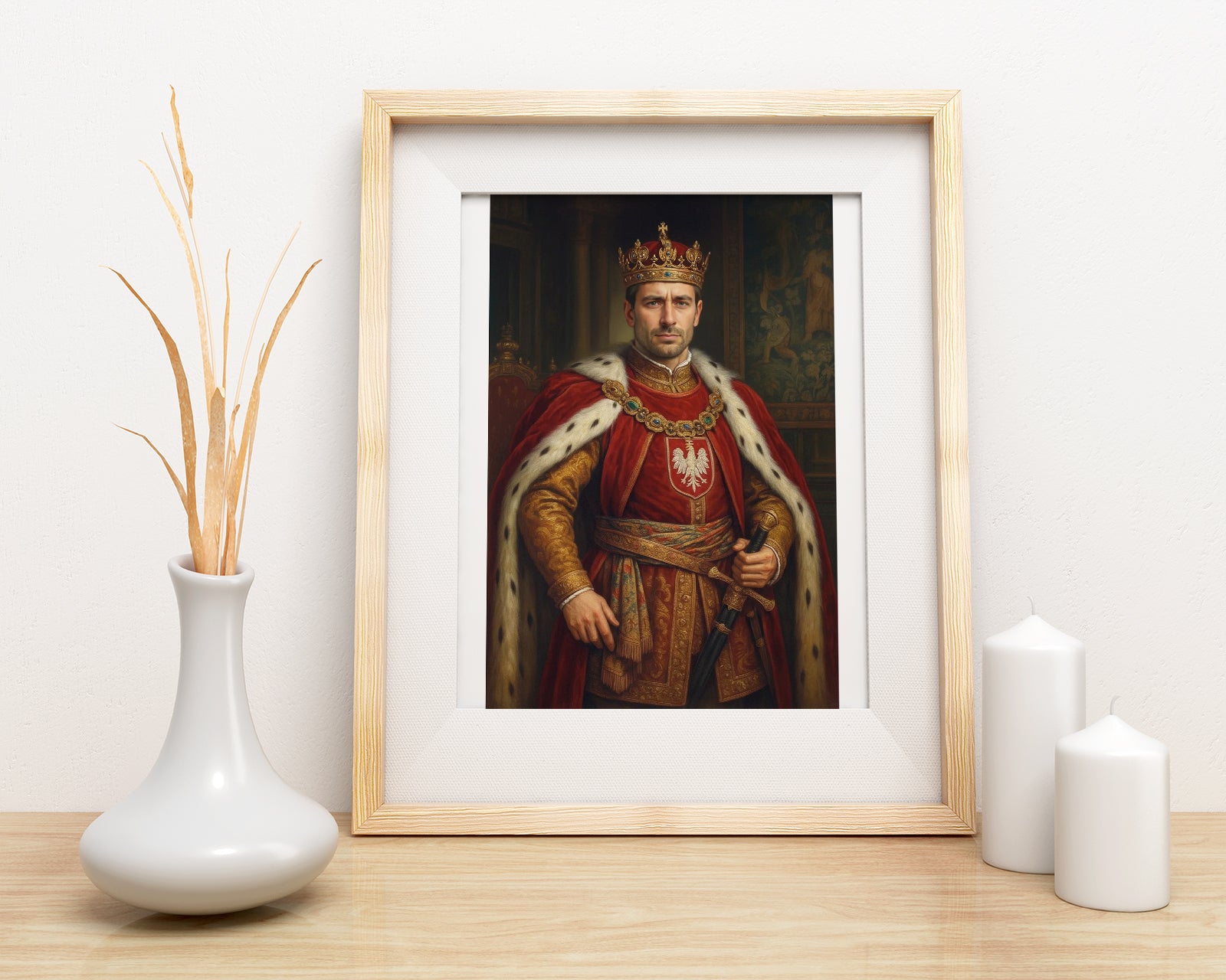 Portret królewski ze zdjęcia