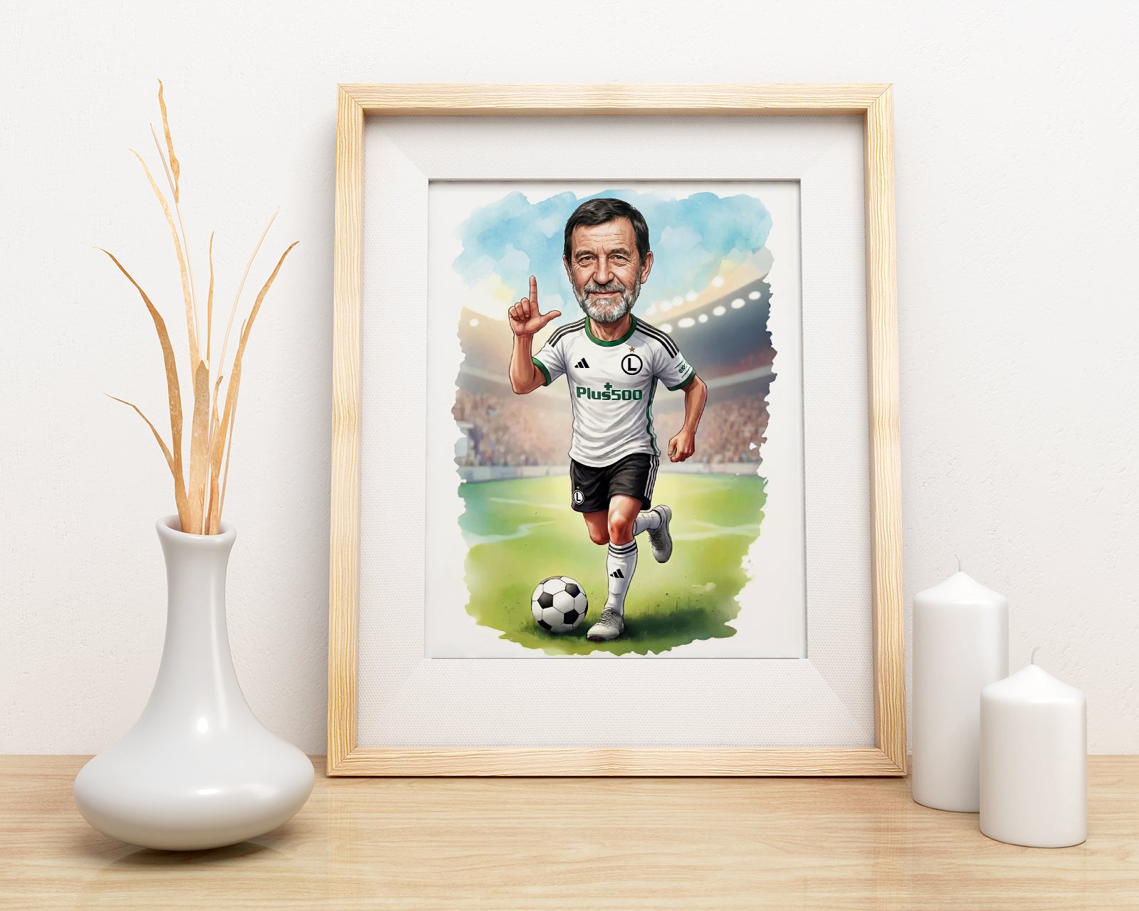 Karykatura dla Fana Piłki Nożnej – prezent dla fana Legii Warszawa