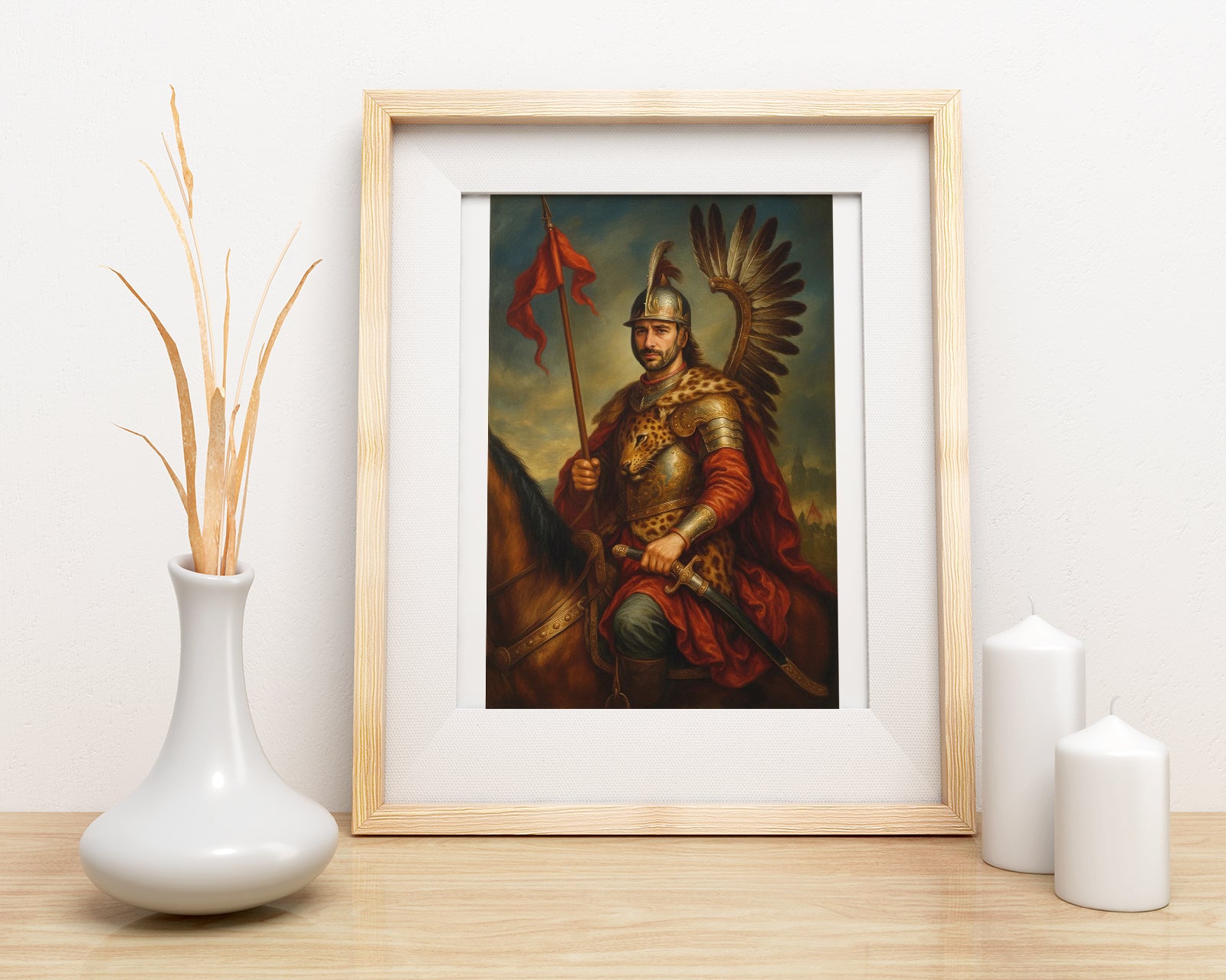 Portret husarski ze zdjęcia