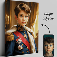 Royalny portret na płótnie Młody Generał - portret dziecięcy