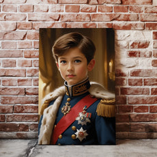 Royalny portret na płótnie Młody Generał – portret dziecięcy w stylu klasycznym