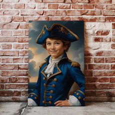 Portret chłopca w mundurze marynarskim z książki Młody Książę