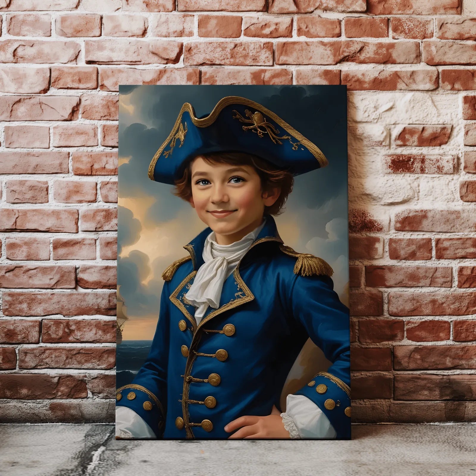 Portret chłopca w mundurze marynarskim z książki Młody Książę