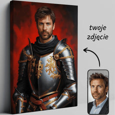 Portret rycerza na płótnie Mroczny Rycerz w unikalnym stylu