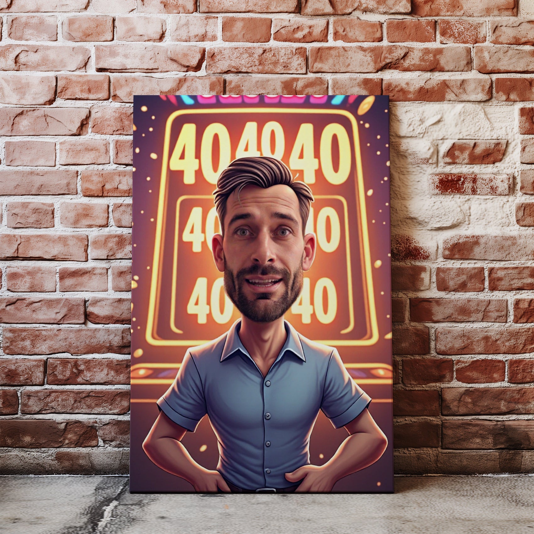 Karykatura ze zdjęcia – gracz kasynowy