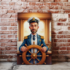 Portret karykatura kapitana