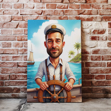 Karykatura marynarza ze zdjęcia