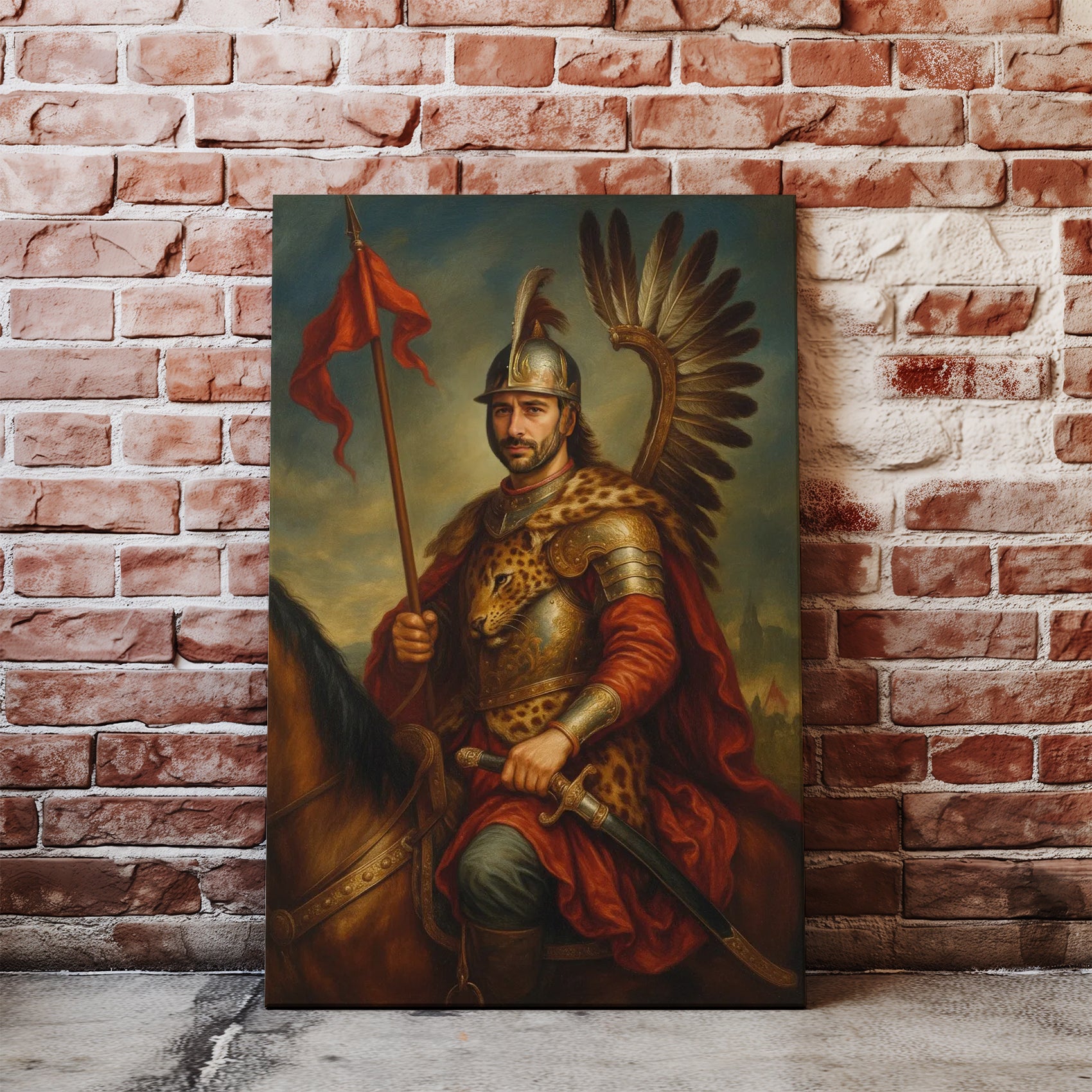 Portret husarski ze zdjęcia