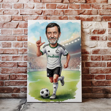 Karykatura dla Fana Piłki Nożnej – prezent dla fana Legii Warszawa