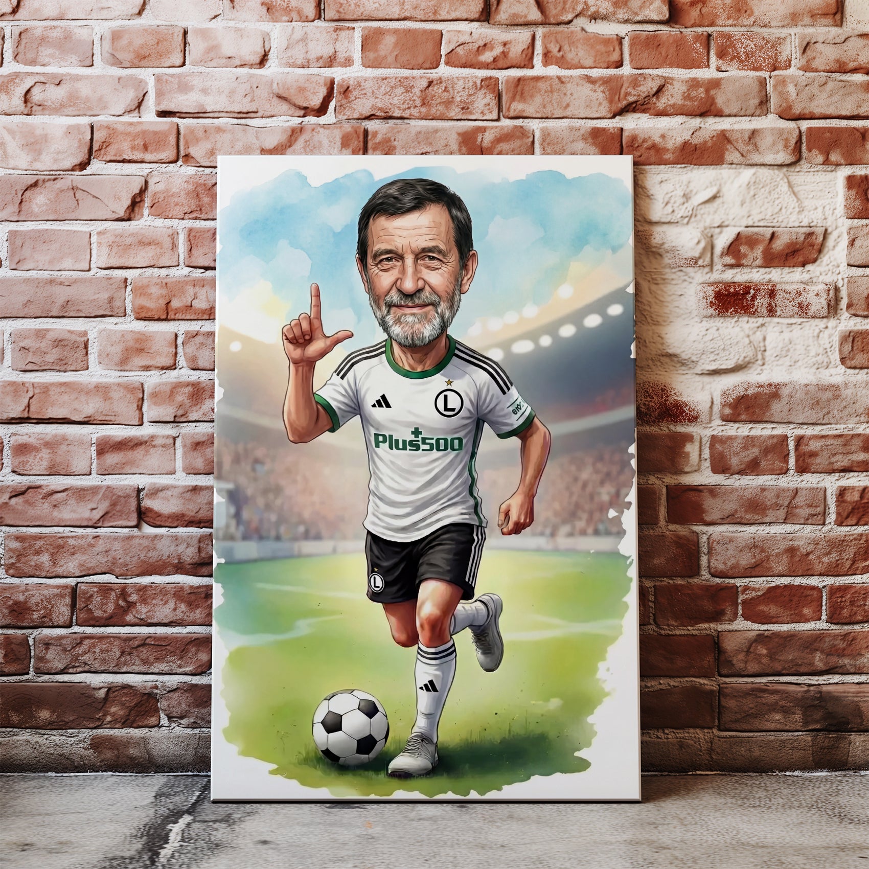 Karykatura dla Fana Piłki Nożnej – prezent dla fana Legii Warszawa