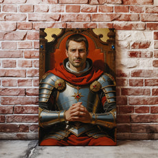 Portret rycerza w zbroi – królewski portret personalizowany