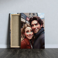 Canvas print przedstawiający parę w stylu 3D Pixar