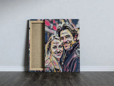 Canvas print of a smiling couple in Obraz ze zdjęcia w stylu malarstwa olejnego