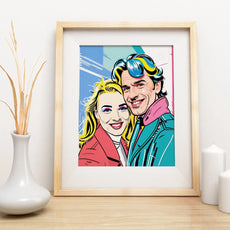 Framed pop art portrait Obraz ze zdjęcia w stylu pop-art w kolorowych barwach