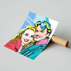 Pop art portrait print w produkcie Obraz ze zdjęcia w stylu pop-art