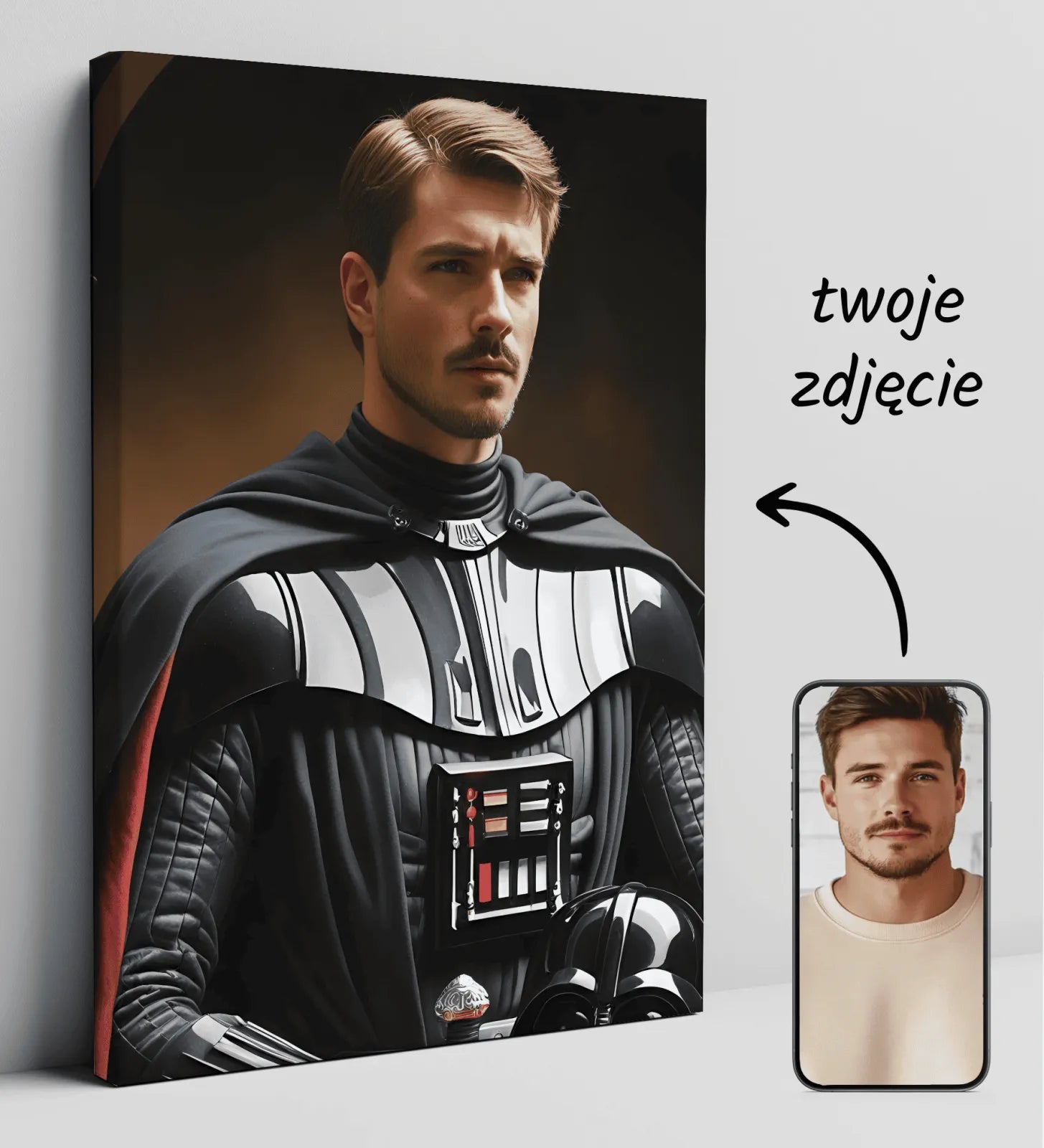 Personalizowany portret Dartha Vadera na płótnie Gwiezdne Wojny