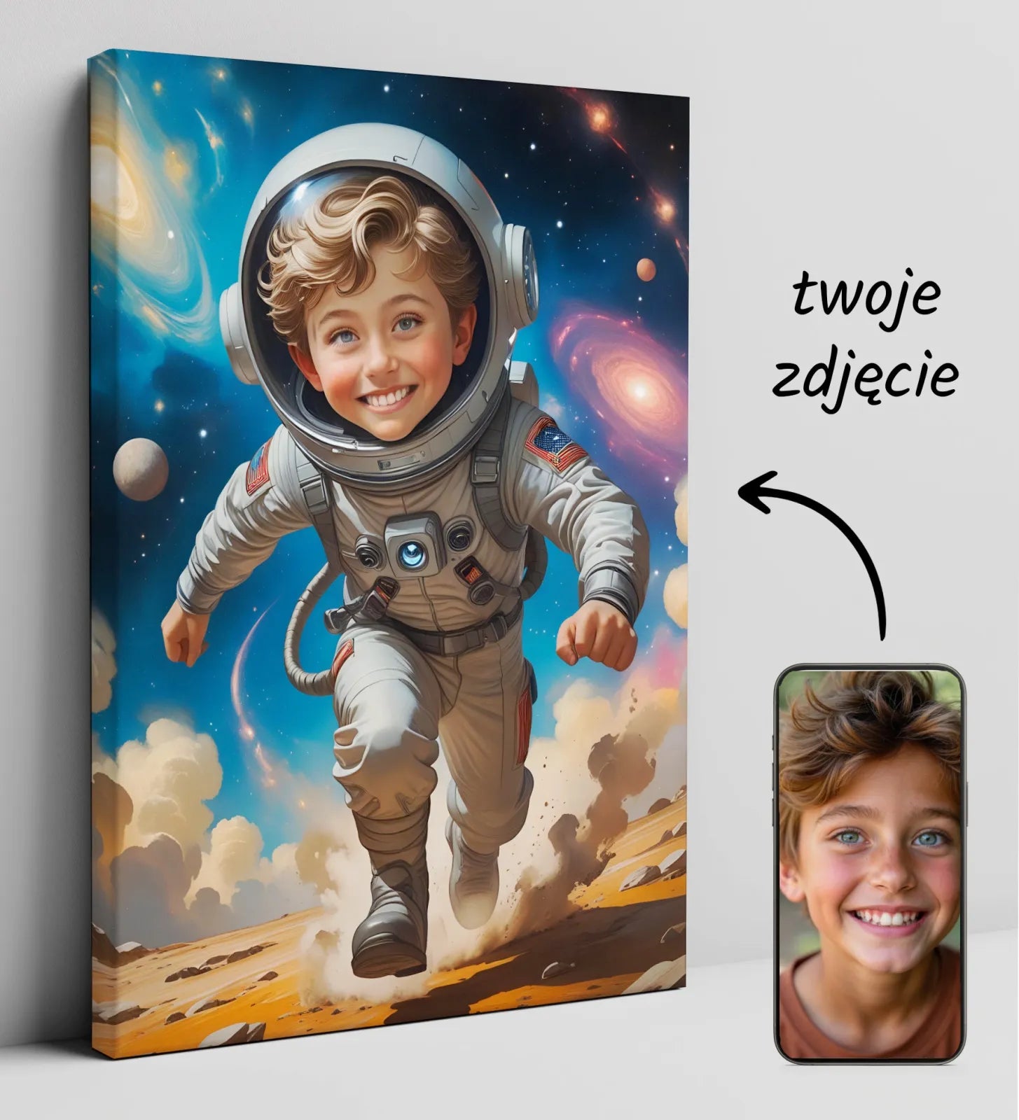 Personalizowany obrazek astronoty dla dzieci jako wyjątkowy prezent