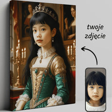 Portret młodej dziewczynki w renesansowym stroju jako Księżna