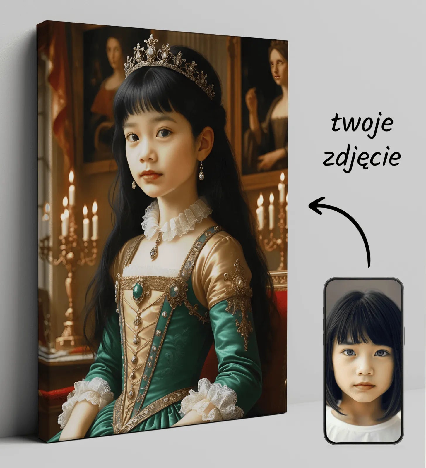 Portret młodej dziewczynki w renesansowym stroju jako Księżna
