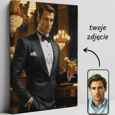 Personalizowany portret na płótnie Portret James Bond Agent 007