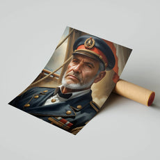 Portret Kapitana Statku przedstawiający oficer marynarki w mundurze
