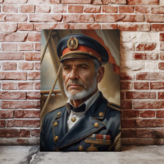 Portret Kapitana Statku przedstawiający oficera marynarki wojennej