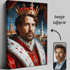 Royalny portret na płótnie w produkcie Portret Króla Polski