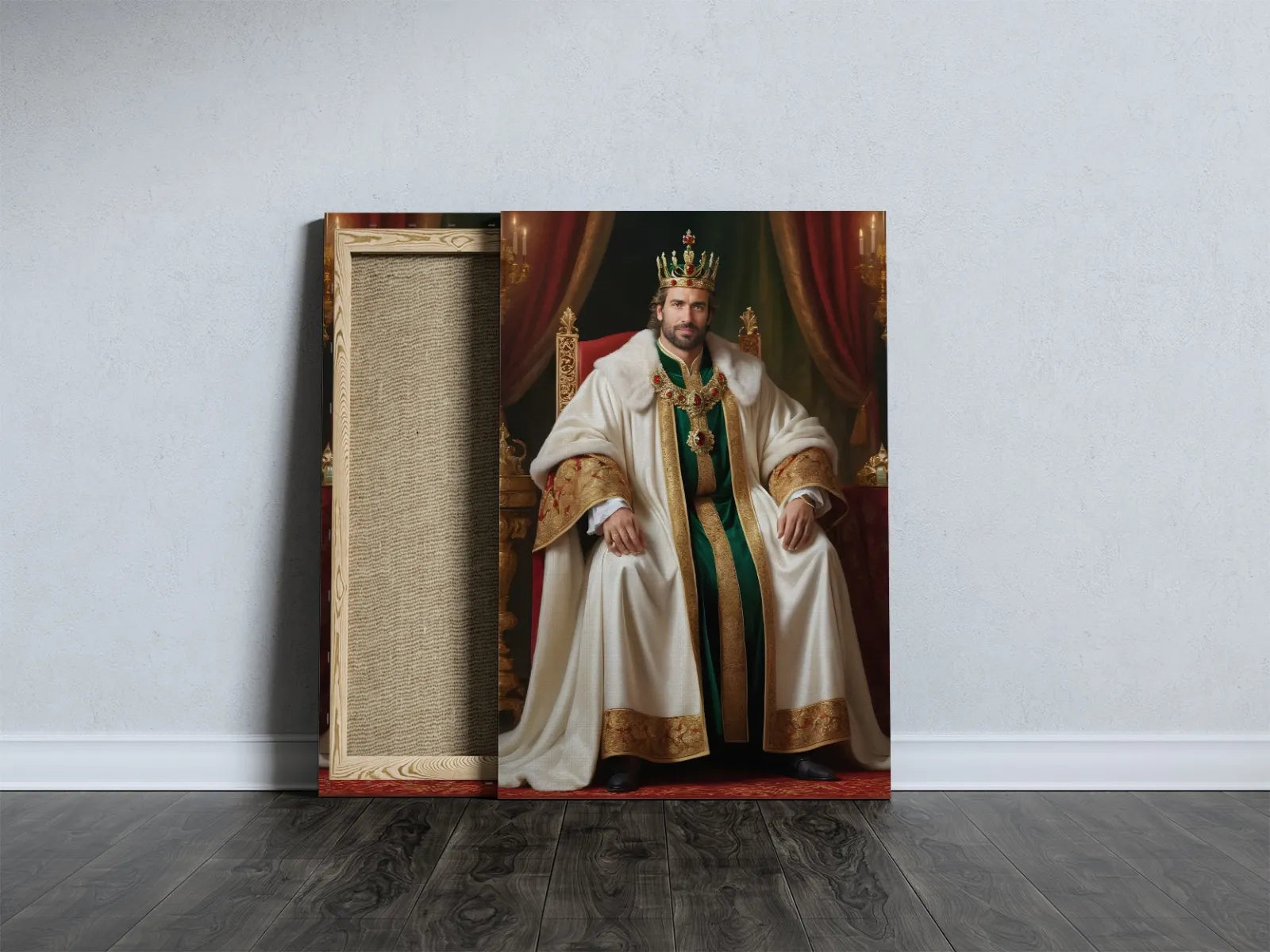 Canvas print of a king on a throne, Portret Królewski artwork