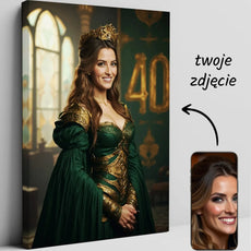 Personalizowany portret na płótnie z zdjęcia z liczbą dla Portret Królewski ze Zdjęcia z Liczbą