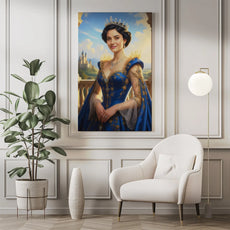 Framowany portret królowej w produkcie Portret Księżniczki na zamówienie