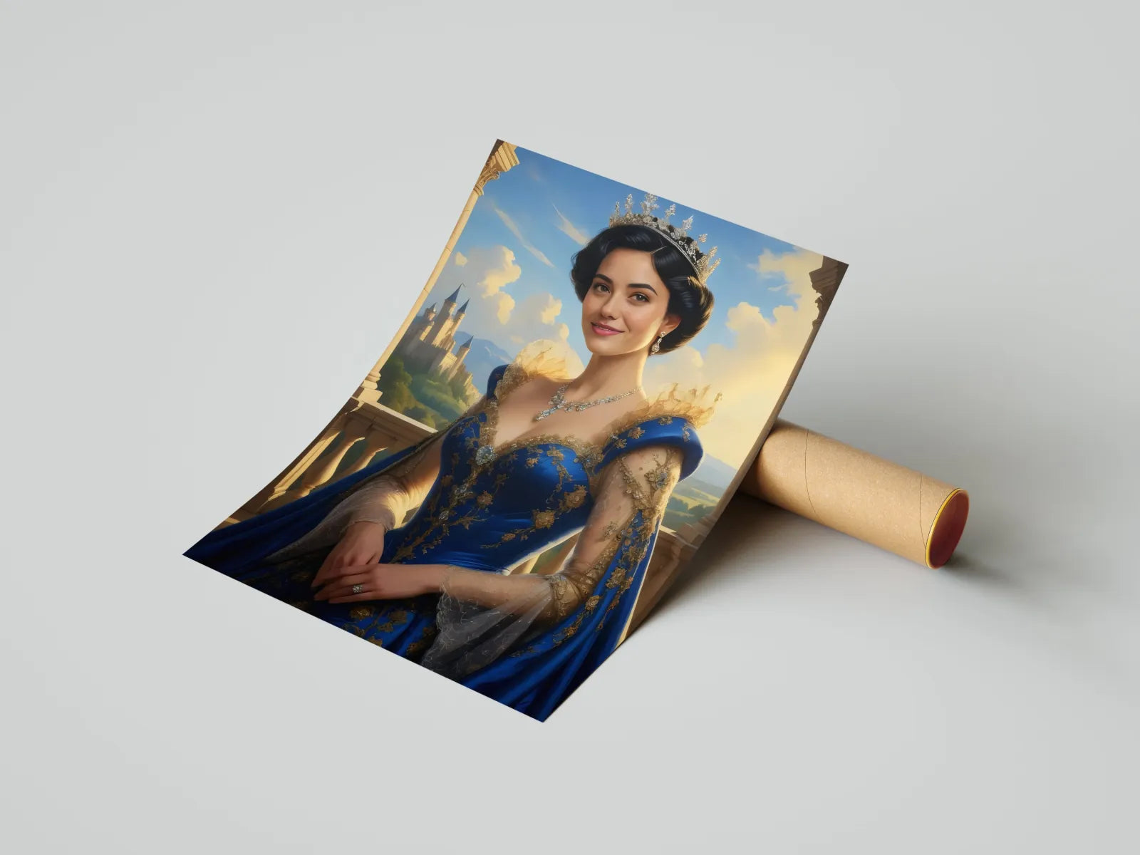 Portret Księżniczki na zamówienie z eleganckim wizerunkiem królowej