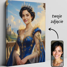 Personalizowany portret królewski na płótnie Portret Księżniczki na zamówienie