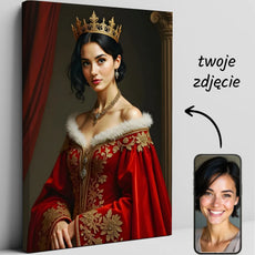 Personalizowany regalny portret na canvas z kolekcji Portret Księżniczki ze zdjęcia