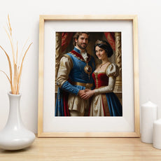 Framed portrait of a royal couple in Portret pary królewskiej