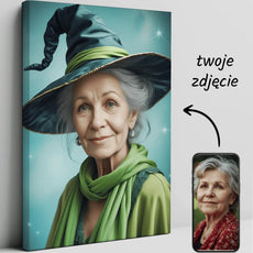 Personalizowany portret czarownicy na płótnie Portret Teściowej